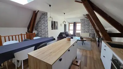 Un ou plusieurs lits dans un hébergement de l'établissement Parenthèse Poitevine - Maison 3 chambres à 5 min du Futuroscope