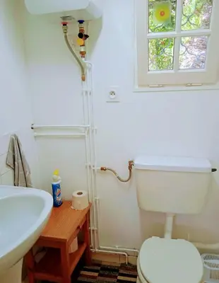 Salle de bains dans l'établissement Maisonnette 