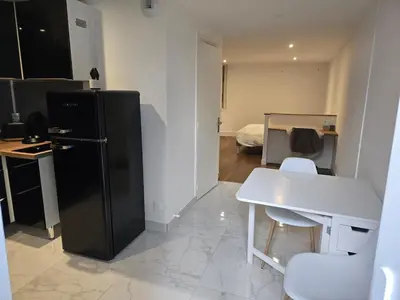 Cuisine ou kitchenette dans l'établissement appartement