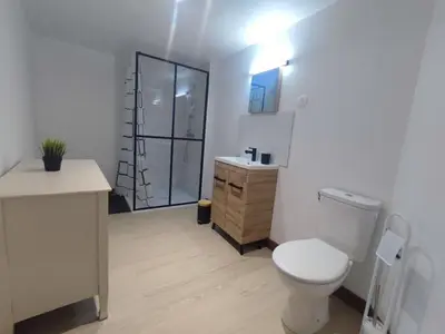 Salle de bains dans l'établissement Maison de ville Pons Centre