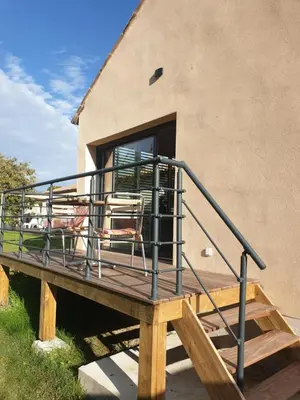 Balcon ou terrasse dans l'établissement Chambre suite de charme