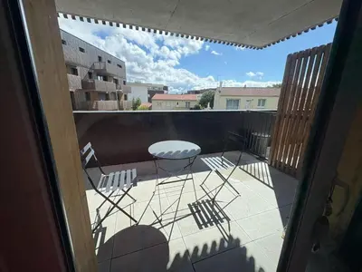 Balcon ou terrasse dans l'établissement Studio cosy et sa terrasse