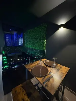 Cuisine ou kitchenette dans l'établissement La Romantique