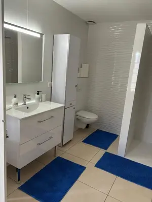 Salle de bains dans l'établissement Maison au calme