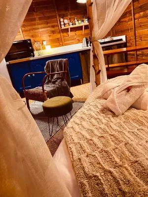 Un ou plusieurs lits dans un hébergement de l'établissement Refuge de Campagne Le Chalet