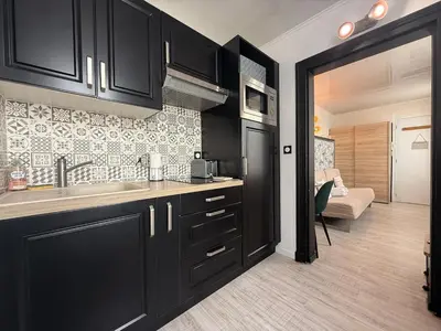 Cuisine ou kitchenette dans l'établissement Le Chanzy