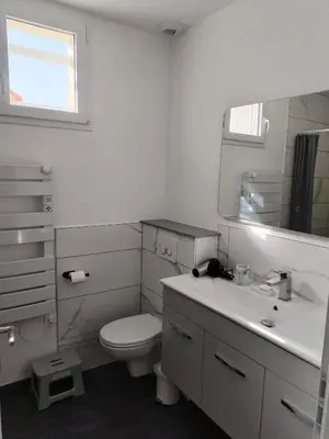 Salle de bains dans l'établissement Rose Pompon