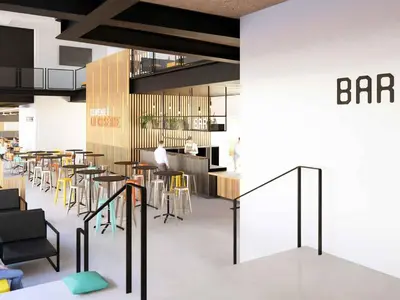 Cuisine ou kitchenette dans l'établissement HI Poitiers - La Caserne