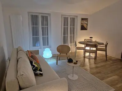 Coin salon dans l'établissement Flower, 3 p, Wifi, Hyper-center, Equipped kitchen