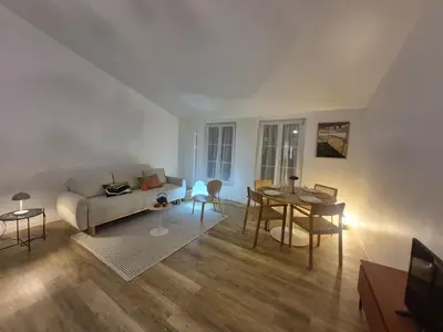 Coin salon dans l'établissement Flower, 3 p, Wifi, Hyper-center, Equipped kitchen