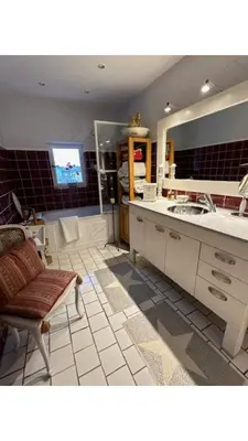 Cuisine ou kitchenette dans l'établissement Maison Le puits du bonheur
