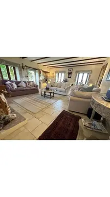 Coin salon dans l'établissement Maison Le puits du bonheur