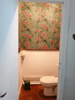 Salle de bains dans l'établissement Grande maison de ville avec jardin Valence en Poitou pour 8 à 14 personnes