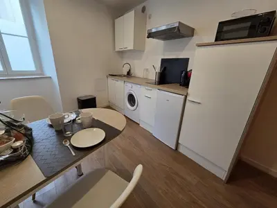 Cuisine ou kitchenette dans l'établissement Le Simba - grand studio avec Wi-Fi