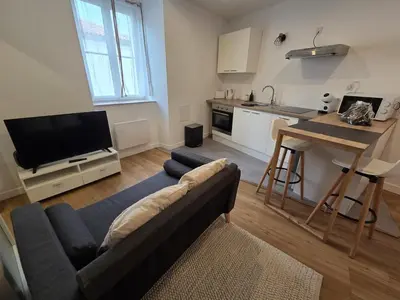 Cuisine ou kitchenette dans l'établissement Le Timon - large studio avec Wi-Fi