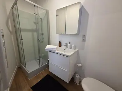 Salle de bains dans l'établissement Le Timon - large studio avec Wi-Fi