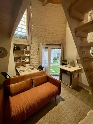 Coin salon dans l'établissement Le Nid Charentais