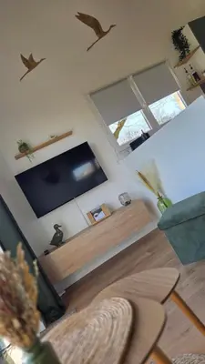 Télévision ou salle de divertissement dans l'établissement Cottage Atypique