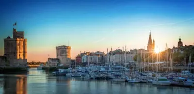 Vue générale sur La Rochelle ou vue de la ville depuis l'appartement