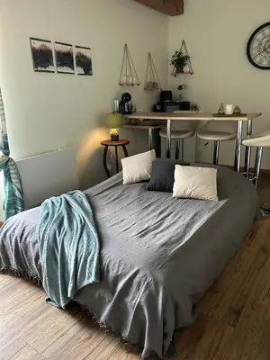 Un ou plusieurs lits dans un hébergement de l'établissement La maison du bonheur