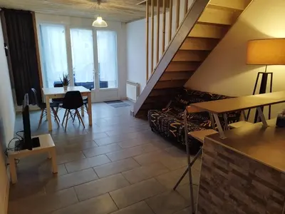 Coin salon dans l'établissement Maison centre ville