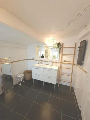 Télévision ou salle de divertissement dans l'établissement Maison proche commerce, 20 min du Futuroscope