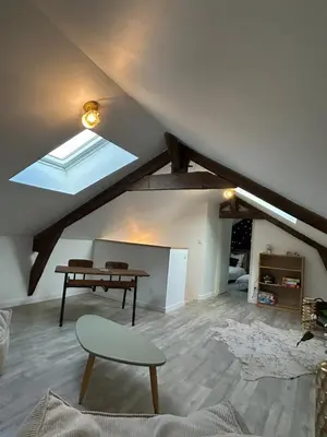 Coin salon dans l'établissement La maison du viaduc