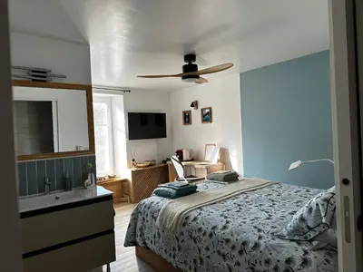 Un ou plusieurs lits dans un hébergement de l'établissement Ar Gwennili Chambres d'Hôtes