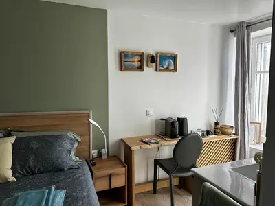 Coin salon dans l'établissement Ar Gwennili Chambres d'Hôtes