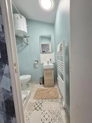 Salle de bains dans l'établissement L'Aquarelle studio - Bord du Clain, Calme, Netflix