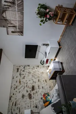 Télévision ou salle de divertissement dans l'établissement Refuge de Deux Pins