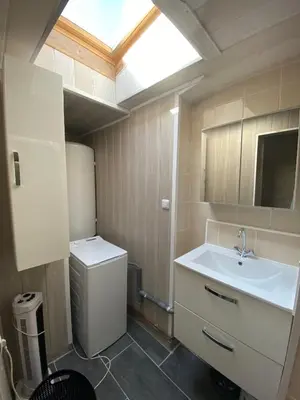 Salle de bains dans l'établissement Maison chaleureuse en pleine campagne