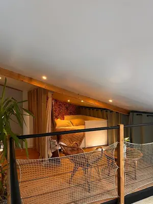 Coin salon dans l'établissement Belle longère rénovée avec piscine à 5 minutes du Futuroscope