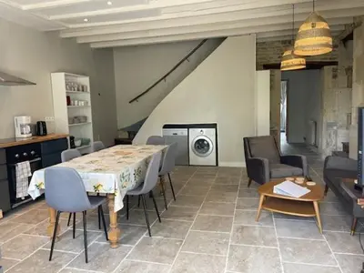 Cuisine ou kitchenette dans l'établissement La Maison du Petit Jacques - Rose Cottage