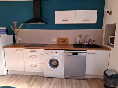 Cuisine ou kitchenette dans l'établissement Gîte à la ferme ''Chez Jean''