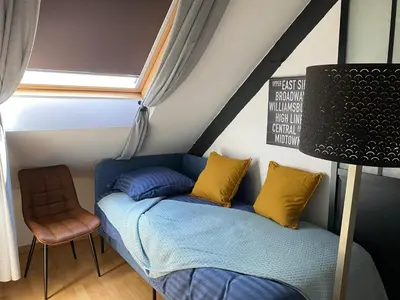 Coin salon dans l'établissement Les chambres du Bocage - Chambre Marylin