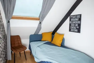 Un ou plusieurs lits dans un hébergement de l'établissement Les chambres du Bocage - Chambre Marylin