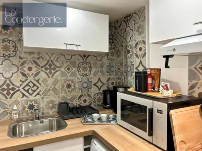 Cuisine ou kitchenette dans l'établissement La Marne #3- Poitiers Centre Ville