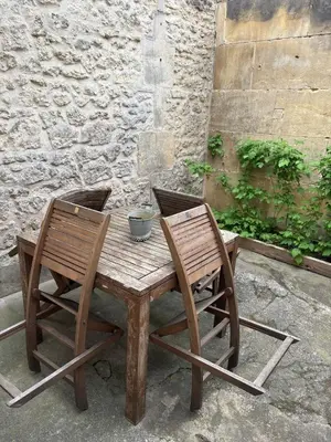 Terrasse ou espace extérieur de l'établissement Petite maison de ville quartier théâtre et Jardin Public