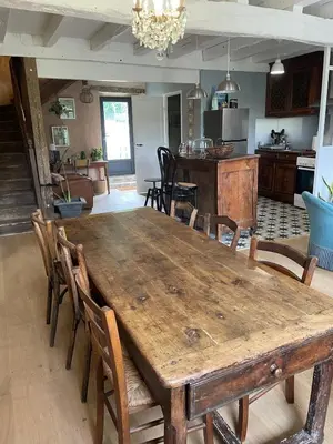 Cuisine ou kitchenette dans l'établissement Maison a la campagne