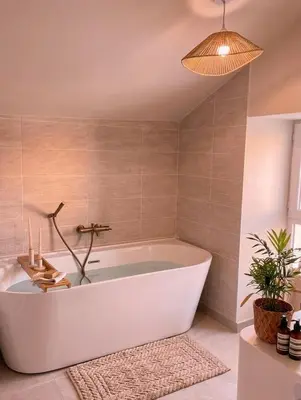 Salle de bains dans l'établissement Oasis proche du Futuroscope