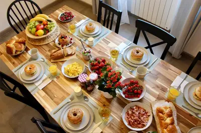Nourriture dans la maison de vacances ou à proximité