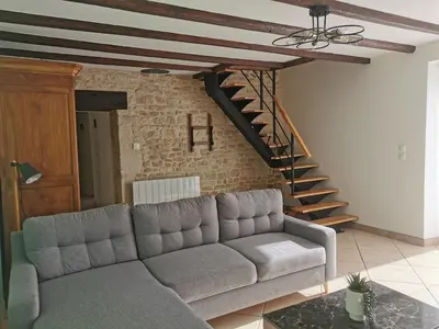 Coin salon dans l'établissement Gîte des forgerons