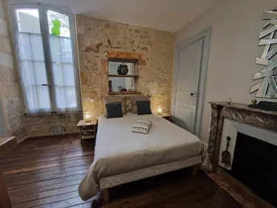 Un ou plusieurs lits dans un hébergement de l'établissement Les Escales de Franck - Coeur de Poitiers - Nature