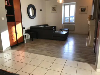 Coin salon dans l'établissement Holiday Home Haus La Rochelle by Interhome