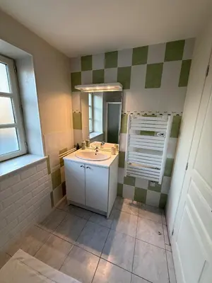 Salle de bains dans l'établissement Gîte à la campagne