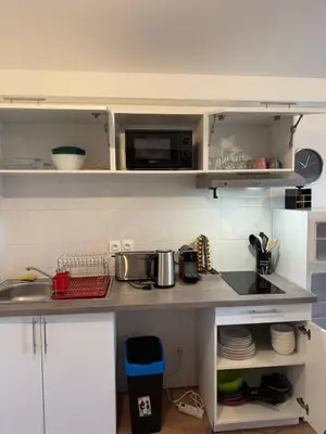 Cuisine ou kitchenette dans l'établissement Logement 11 parking gratuit