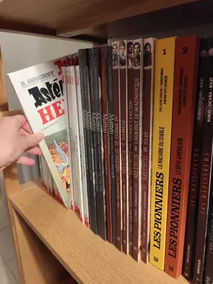 Bibliothèque dans la maison de vacances