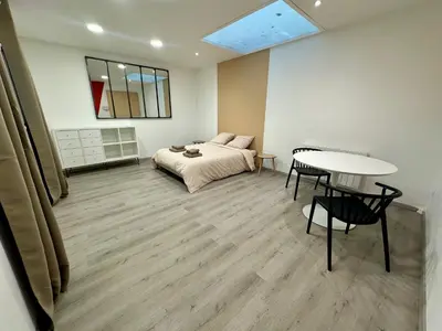 Coin salon dans l'établissement Le Lido Maison 6 personnes