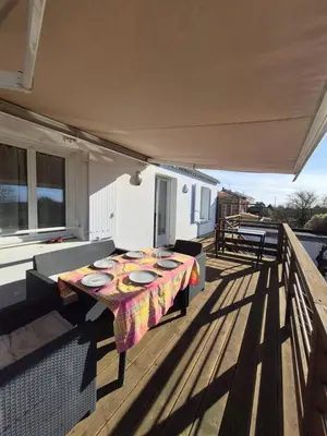 Balcon ou terrasse dans l'établissement Le petit baigneur bis